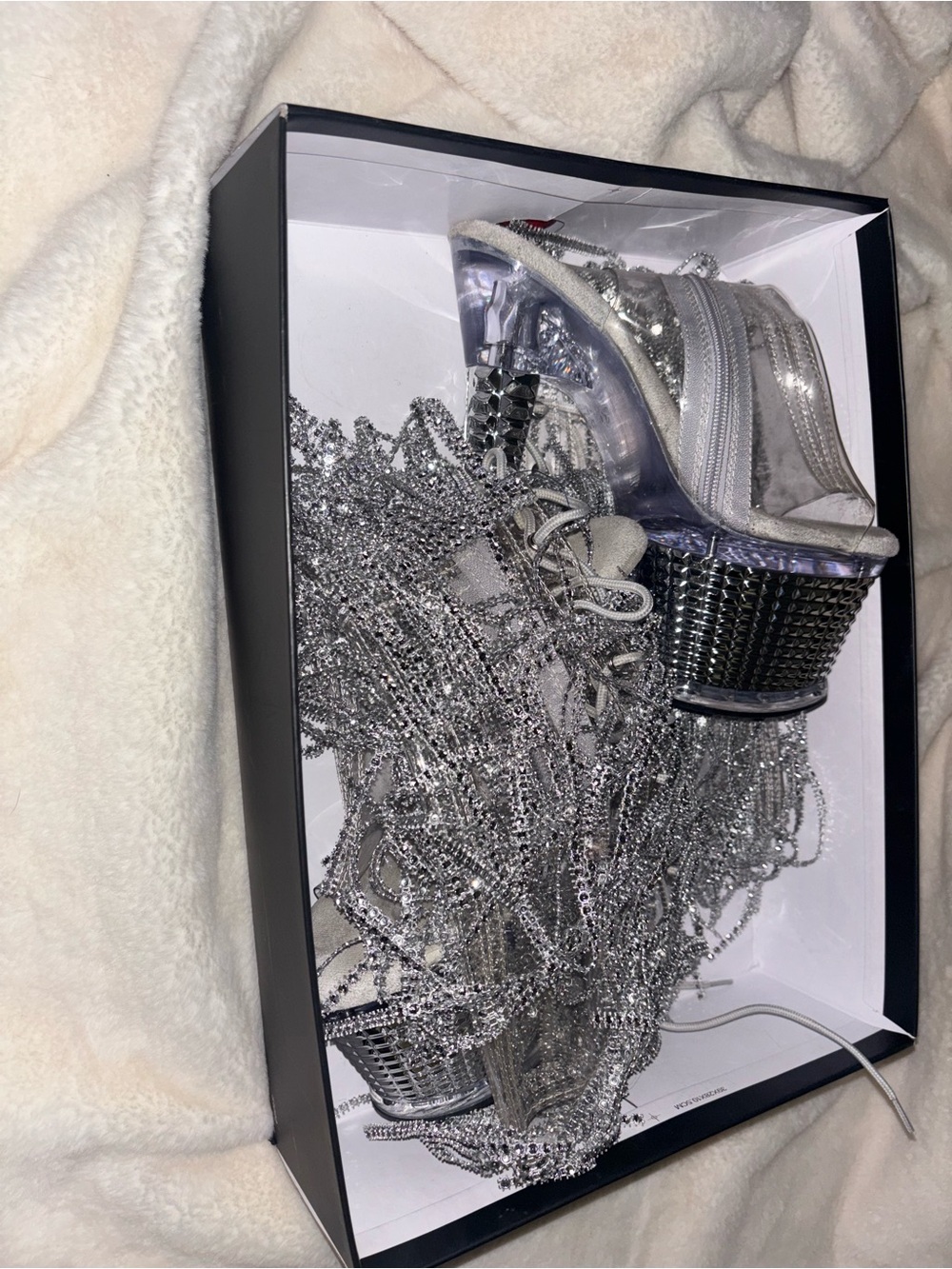 Spectator-2017RSF, 7" Rhinestone Fringe Knee High Boot size 9 - Picture 6 of 9